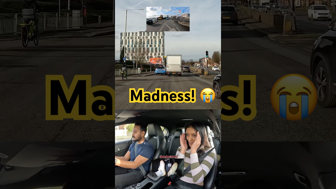 NEARLY GOT SQUASHED! ๐ซฃ #driving #test #chaos #omg #silly #driver #car #road #London #fail