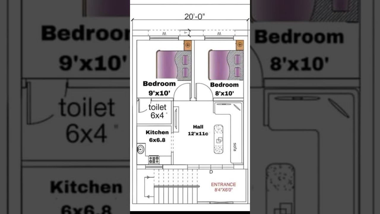 East Facing 20x30 House Plan 🏡