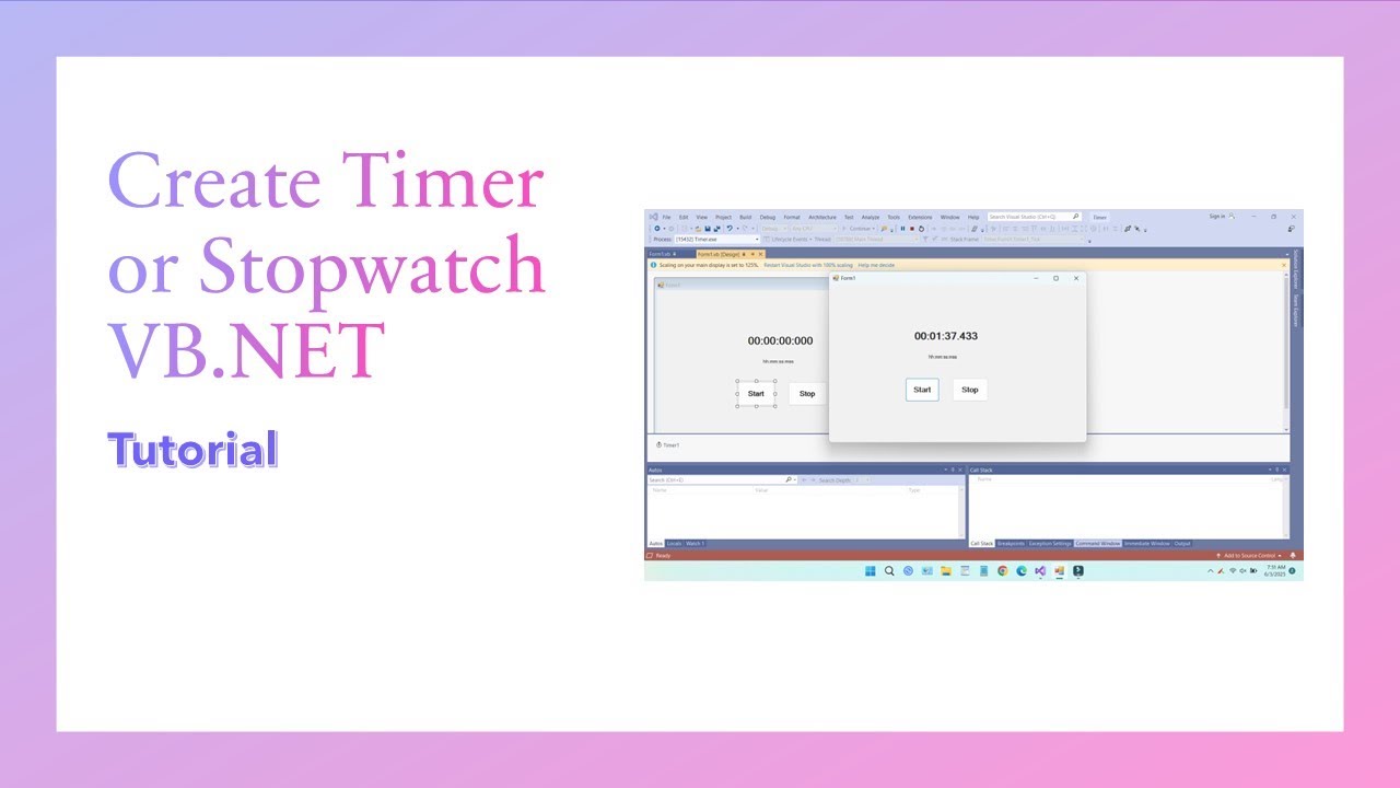 Create Timer or Stopwatch in VB.NET ⏱️