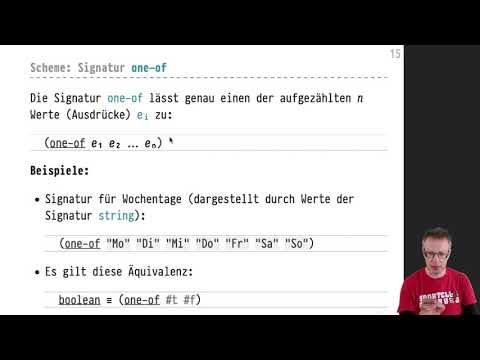 Informatik 1 — Chapter #03 — Video #014 — Signatur one-of, Reduktion von cond, "faule" Auswertung