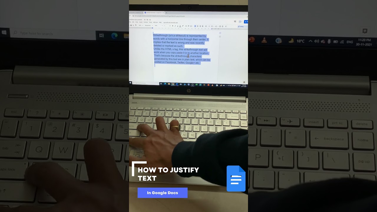 How to Justify Text in Google Docs ๐