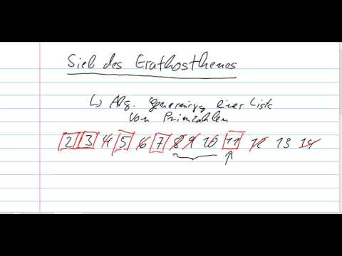 Sieb des Erathosthenes  --- Algorithmen und Datenstrukturen