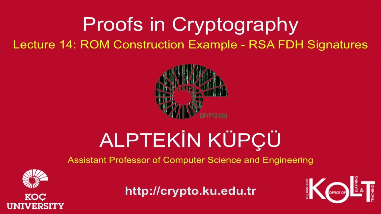 Cryptography Lecture 14: ROM Construction & RSA FDH Signatures Explained π