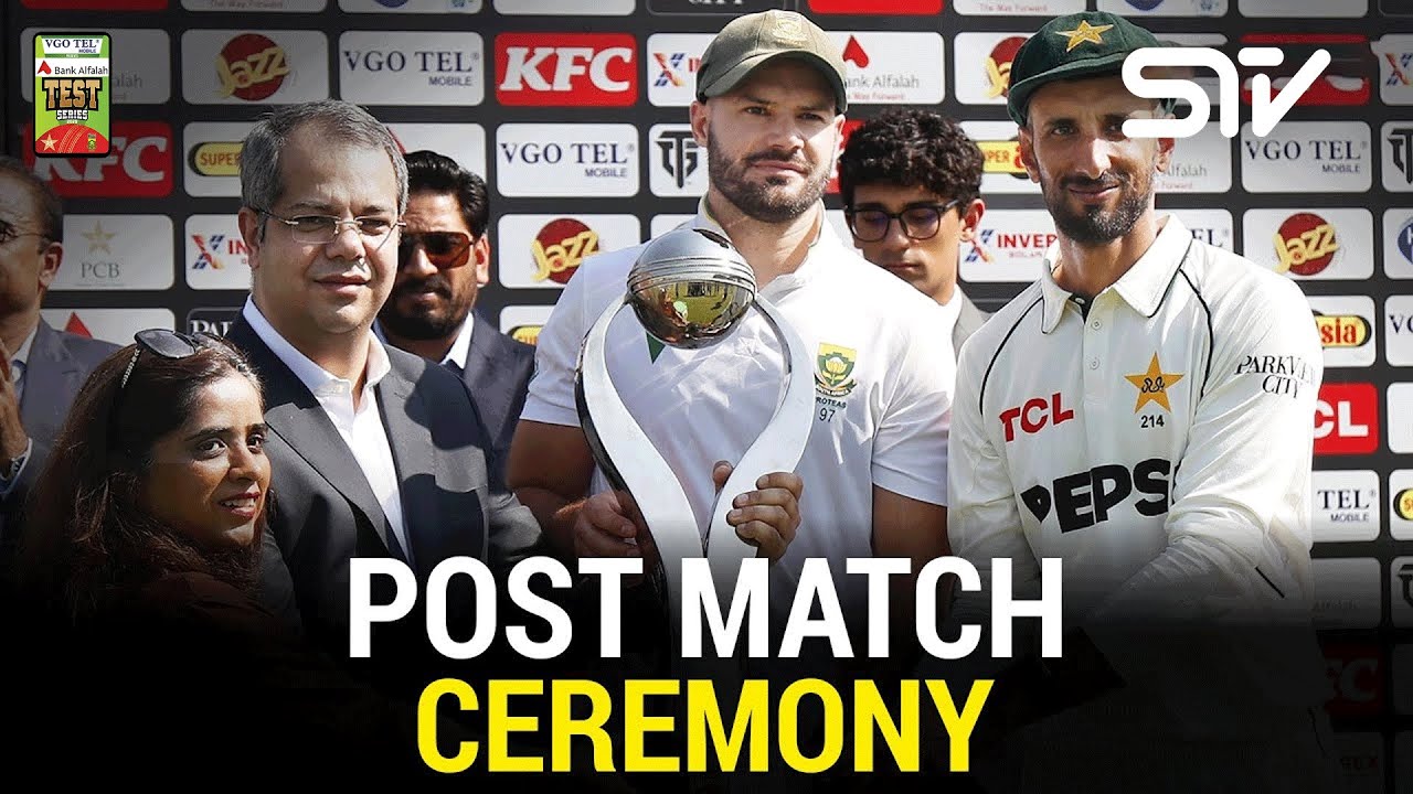 Pakistan vs South Africa 2025 Test Series: Highlights from Day 4's Post-Match Ceremony 🏏