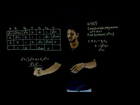 GF(p^n) Inverse Calculation Using Euclidean Algorithm | Lesson 44 | Cryptography