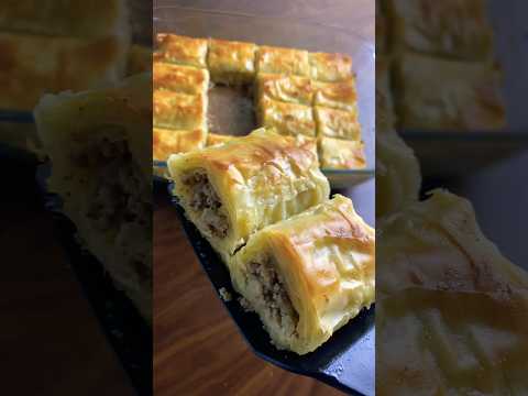 Easy and Delicious: Homemade Meat-Filled Phyllo Pastry Recipe! #recipe #food #easyrecipe