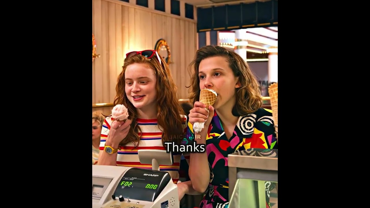 Eleven & Max's Sweet Ice Cream Moment 🍦 | Stranger Things S3E2 #Shorts