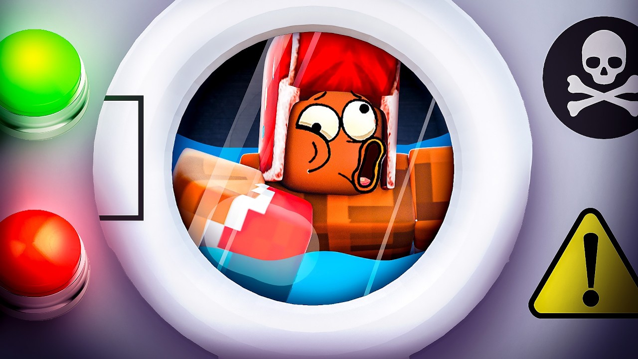 Друг застрял в стиральной машине в Roblox!🌀