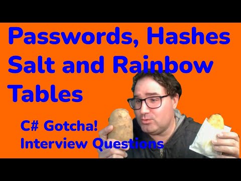Passwords, Hashes, Salt and Rainbow Tables - C# Gotcha Interview Questions