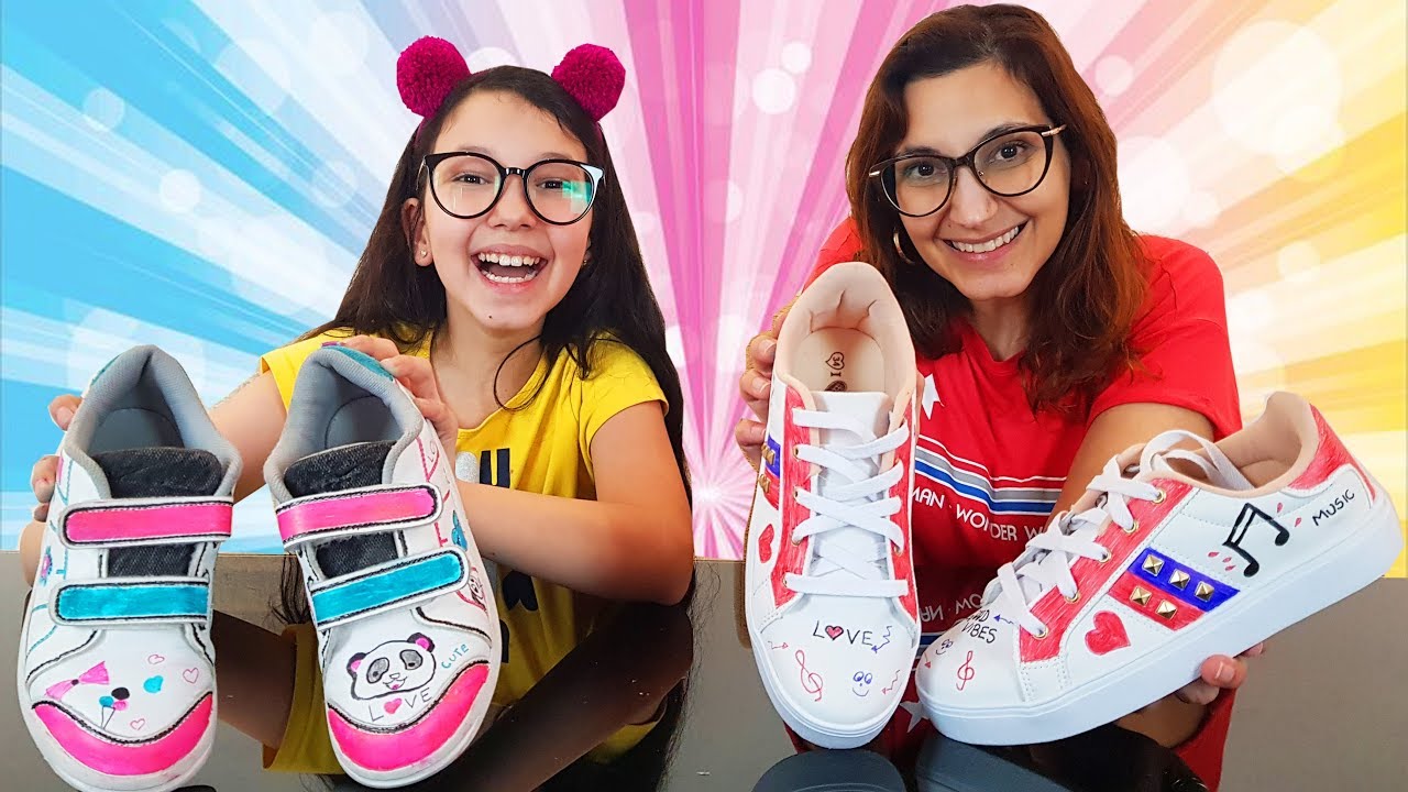 DESAFIO COLORINDO TÊNIS COM 3 CORES !! (3 MARKER SHOE CHALLENGE) | Luluca