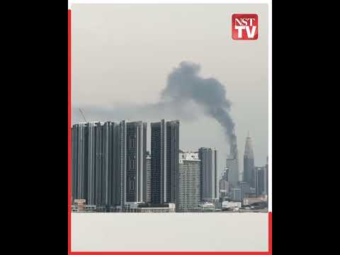 Huge fire breaks out at Petronas Tower 3, smoke seen from afar