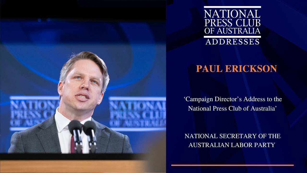 Paul Erickson's Campaign Address at NPC 🇦🇺