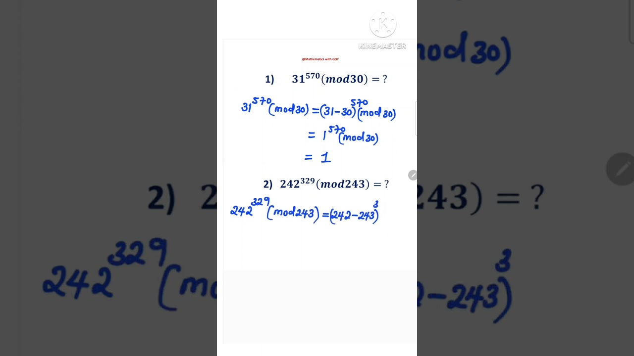 Efficiently Calculate 242^329 mod 243 Using Modular Exponentiation 🔢