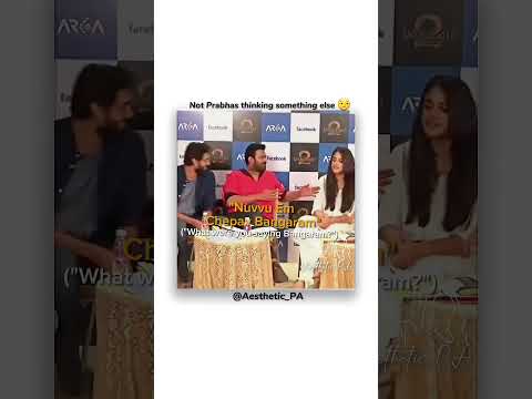 Mr. Prabhas em cheptanaaru? 👀😏😂 | #Prabhas #AnushkaShetty | Aesthetic_PA