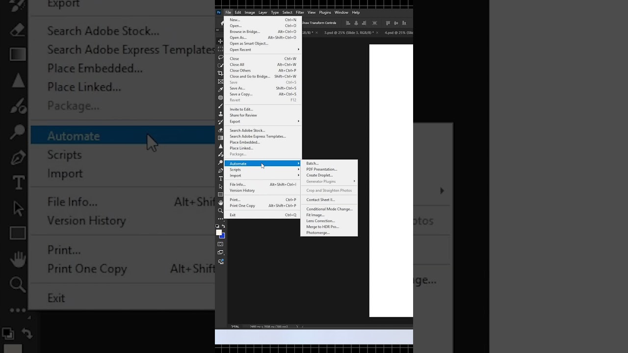 Photoshop-இல் பல கோப்புகளை ஒரே PDF ஆக மெர்ஜ் செய்வது