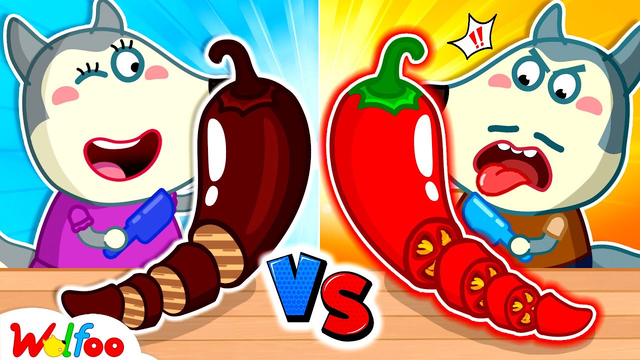 Real Food vs Chocolate Challenge 🍫 | Wolfoo Kids Cartoon