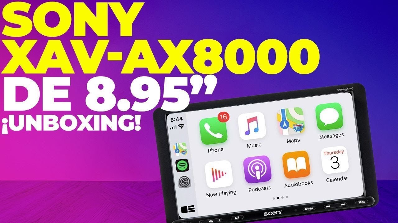 Pantalla Sony XAV-AX8000 8.95" Táctil Antirreflejo