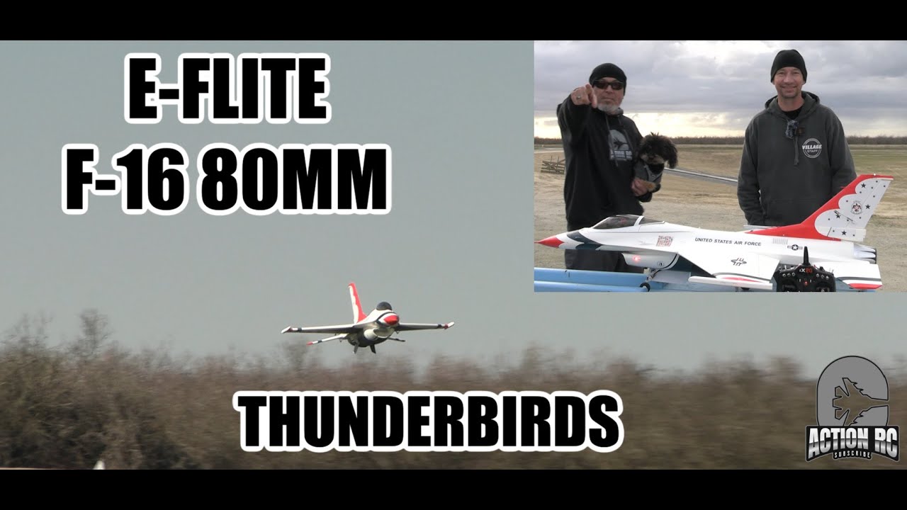 Thunderbirds E-Flite F-16 80mm Review ✈️: The Ultimate Scale RC Jet with AS3X & Safe Technology