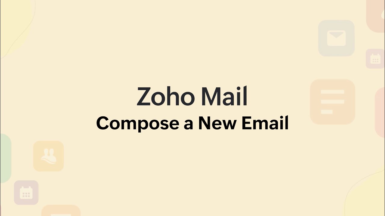 How to compose a new email in Zoho Mail