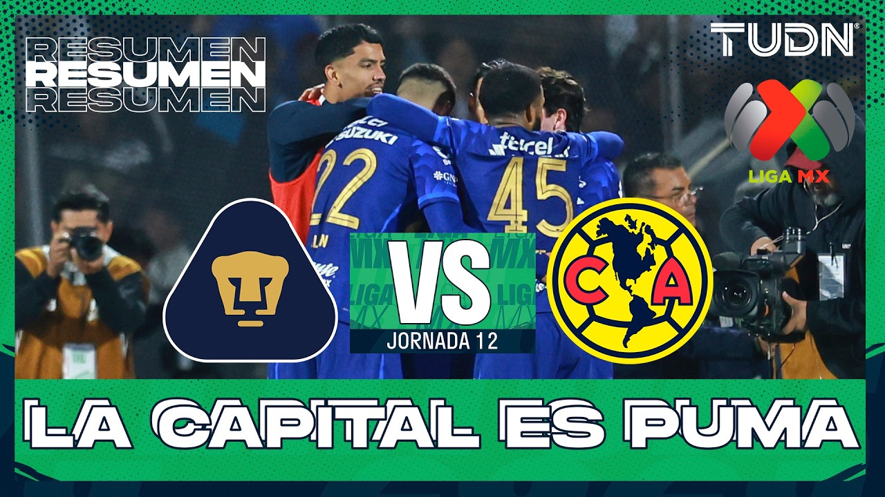 Resumen y Gol Pumas vs América | Liga MX Jornada 12 ⚽