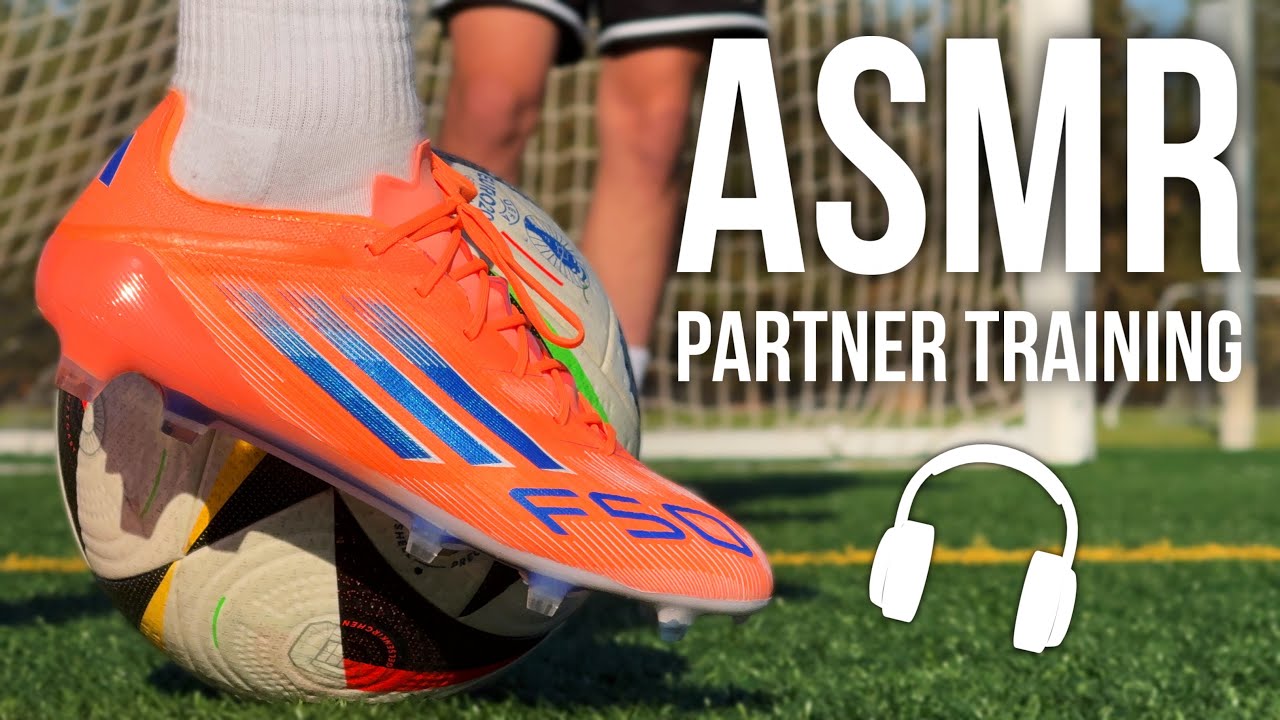 ASMR Partner Training Session For Soccer / Football In Adidas F50 Elite