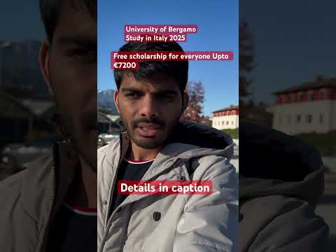 Study in Italy 2025 free scholarship and visa