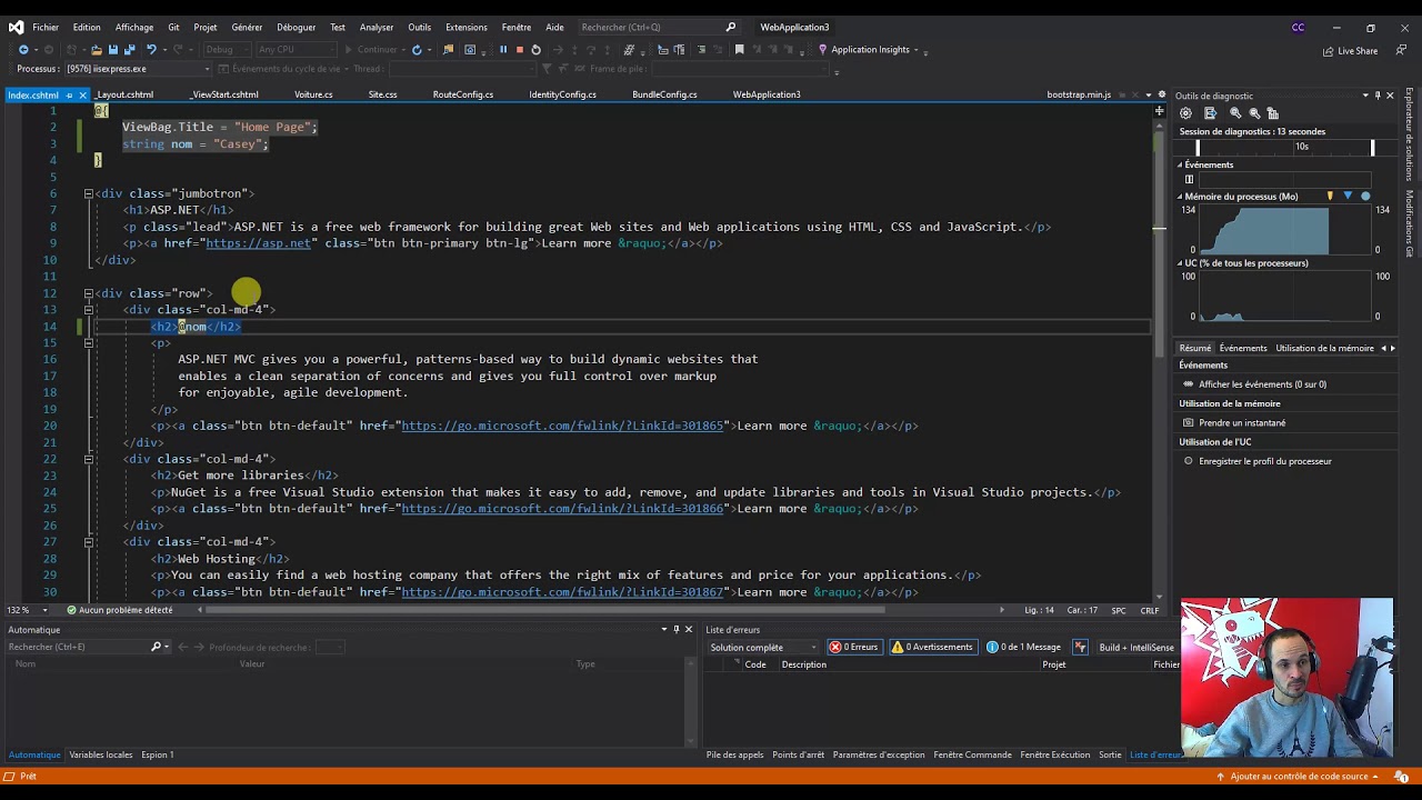 Apprendre ASP.NET MVC : Introduction à Razor Syntax