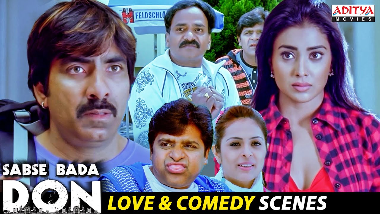 Sabse Bada Don Love & Comedy Scenes | Ravi Teja & Shriya Saran