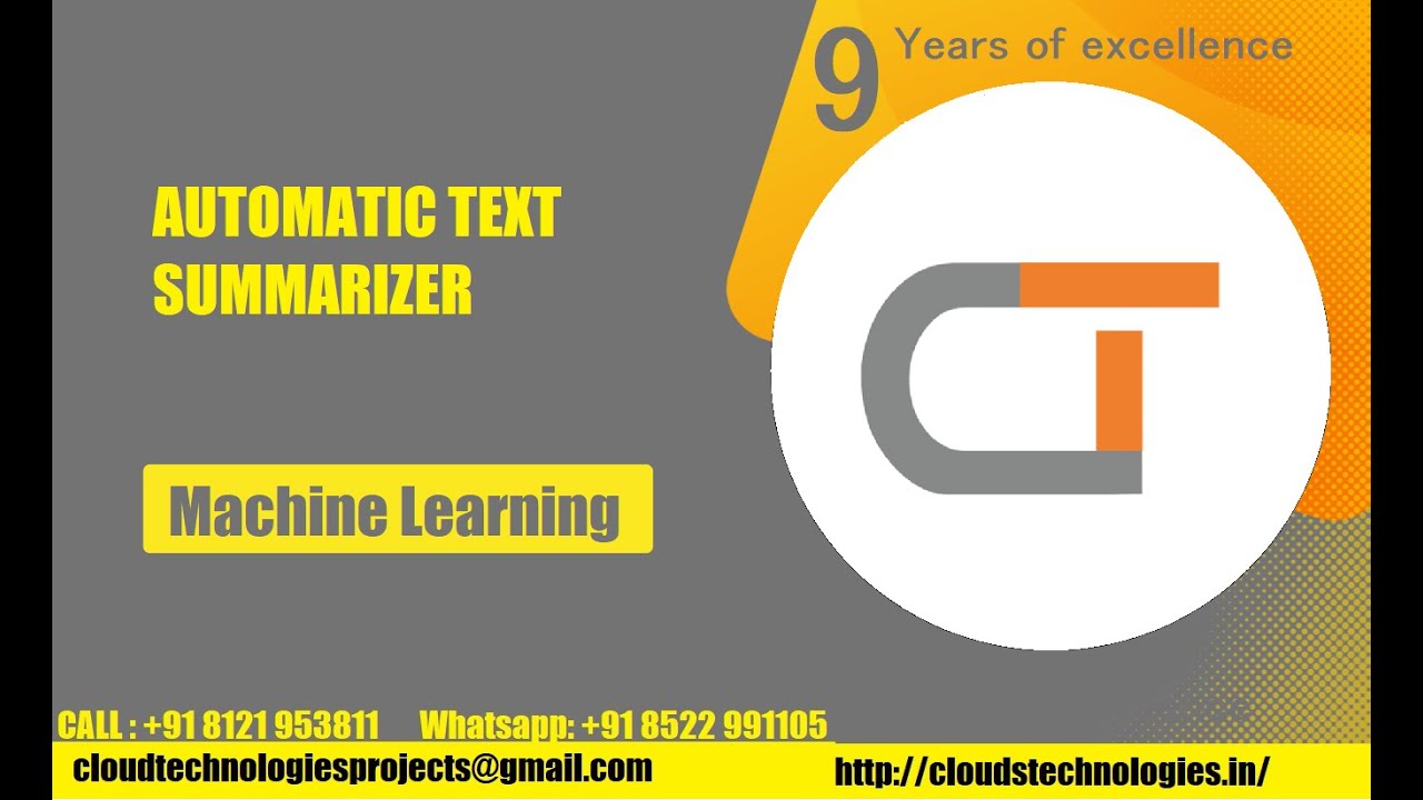 Automated Text Summarizer for Cloud Tech | IEEE Projects & Mini Projects in Hyderabad