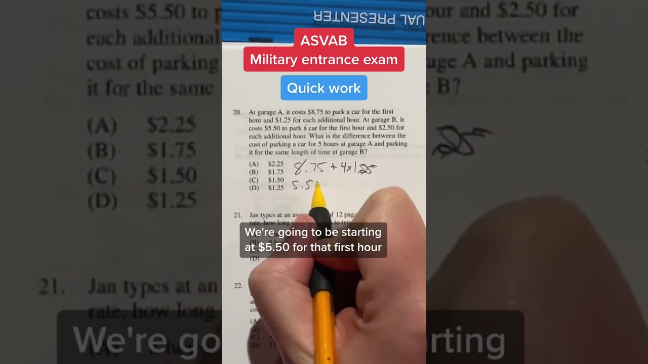 ASVAB AFQT Arithmetic Reasoning Answer 20 📊