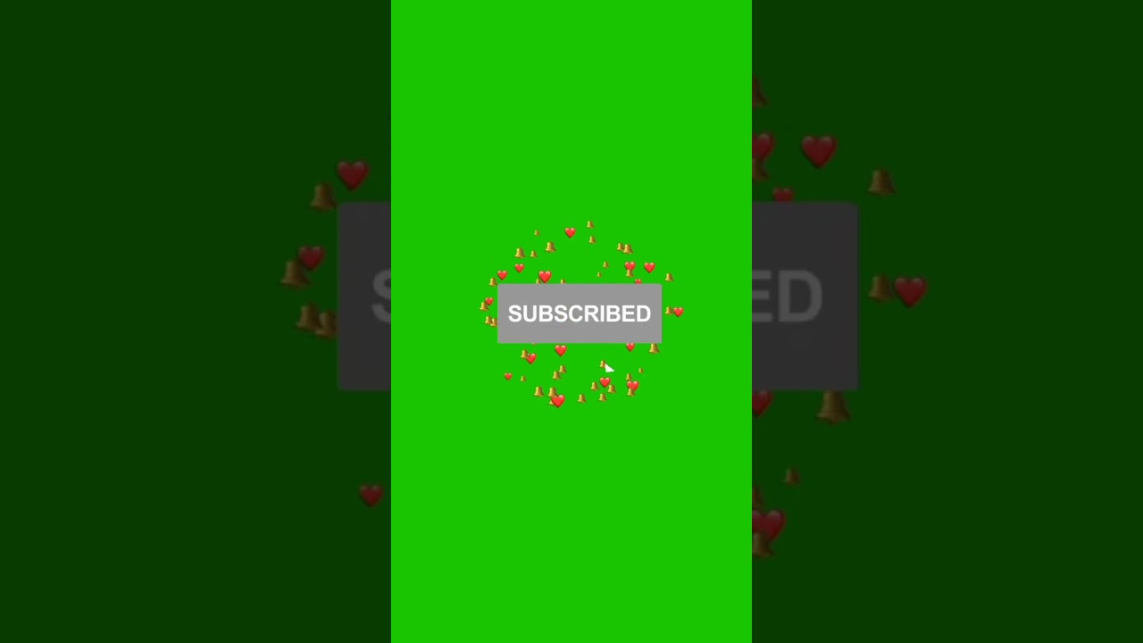 YouTube Subscribe Button Green Screen Animation 🎬