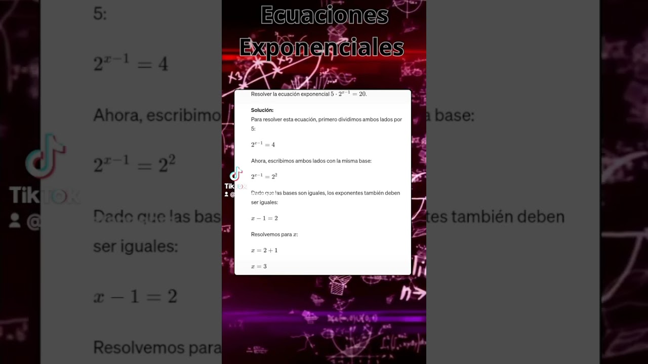 Ecuaciones Exponenciales para PAES 2024 📚