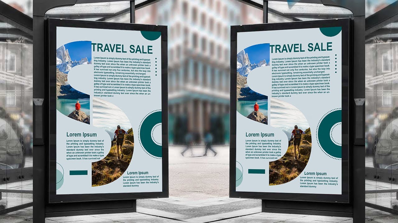 Travel Sale Poster Design with Photoshop CC ✈️