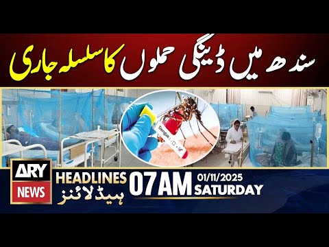 Dengue attacks continue in Sindh | ARY News 7 AM Headlines | 1st Nov 2025