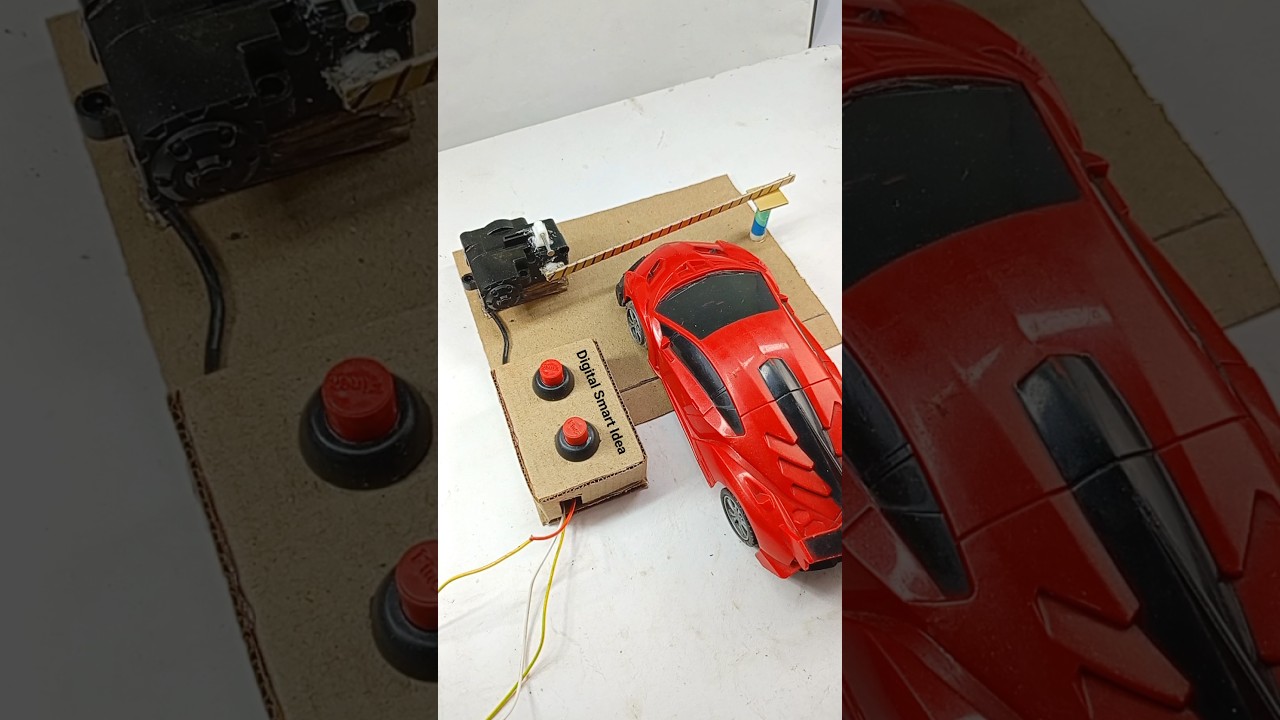 DIY Electric Crossing Gate Using a DC Motor 🚧