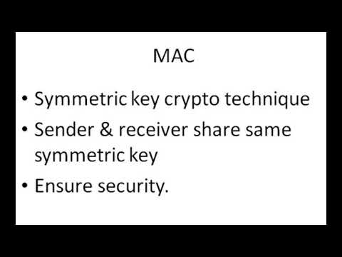 MAC(Message Auntentication Code|MAc in Cryptography
