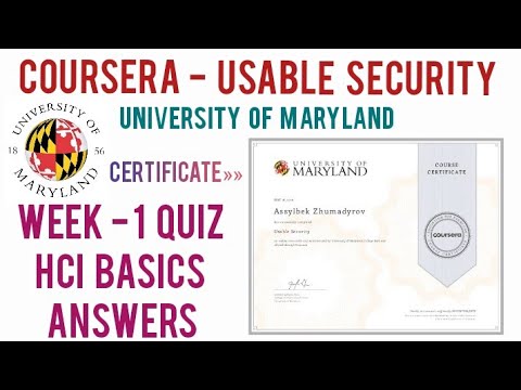 Coursera : Usable Security Week 1 HCI Basics Quiz Answers | University of Maryland Cyber Security
