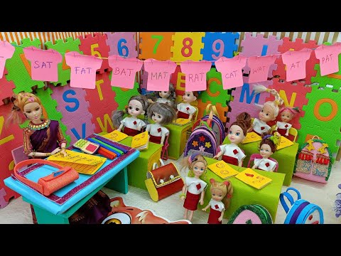 மகிழ்ச்சியான நேரம் பகுதி 703 | barbie school routine village| mini green food| Kavita vinitha malar