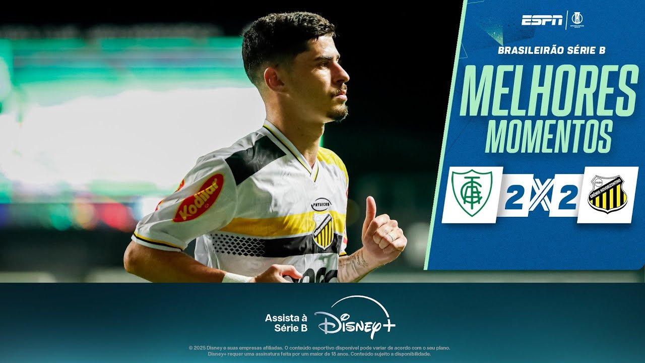 Empate emocionante entre América-MG e Novorizontino na Arena Independência ⚽