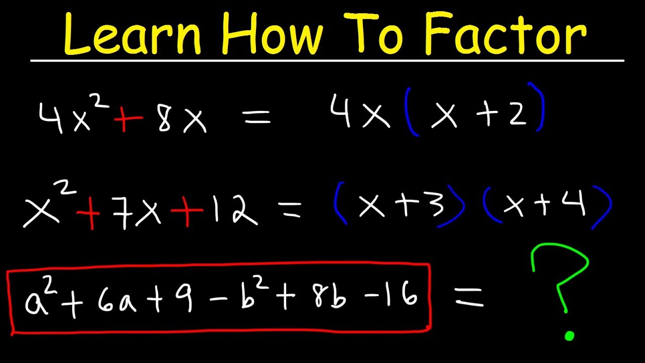 Introduction to Factoring Trinomials and Polynomials - Algebra Basics