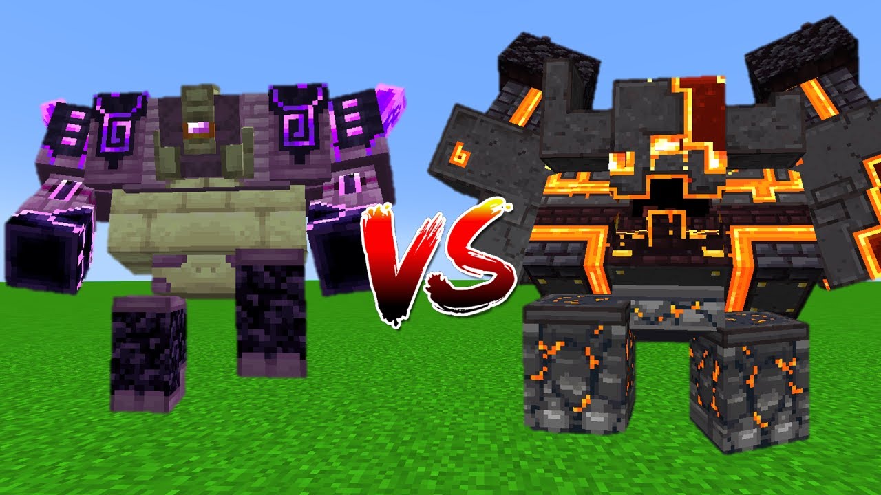 Ender Guardian vs Netherite Monstrosity - Minecraft Mob Battle