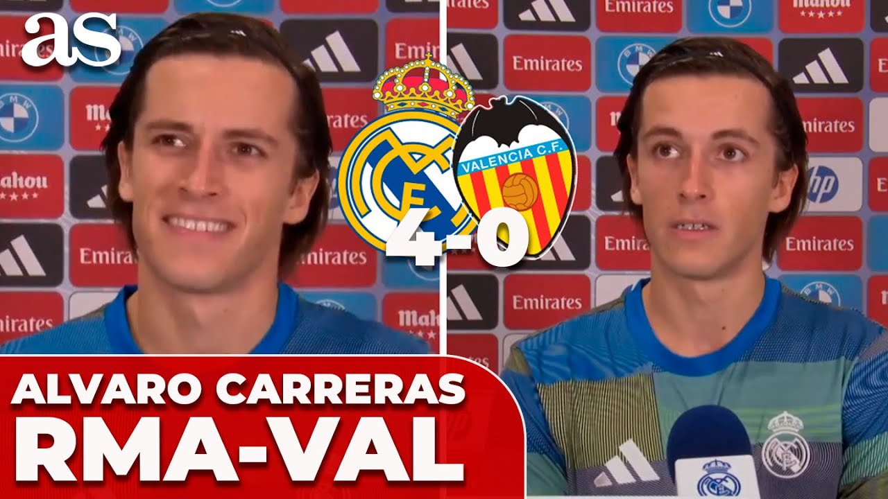 ÁLVARO CARRERAS en ZONA MIXTA tras el REAL MADRID vs VALENCIA | LALIGA EA SPORTS