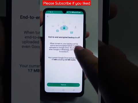 End to end encrypted Whatsapp chat backup #chatbackup #whatsapp #youtubeshorts