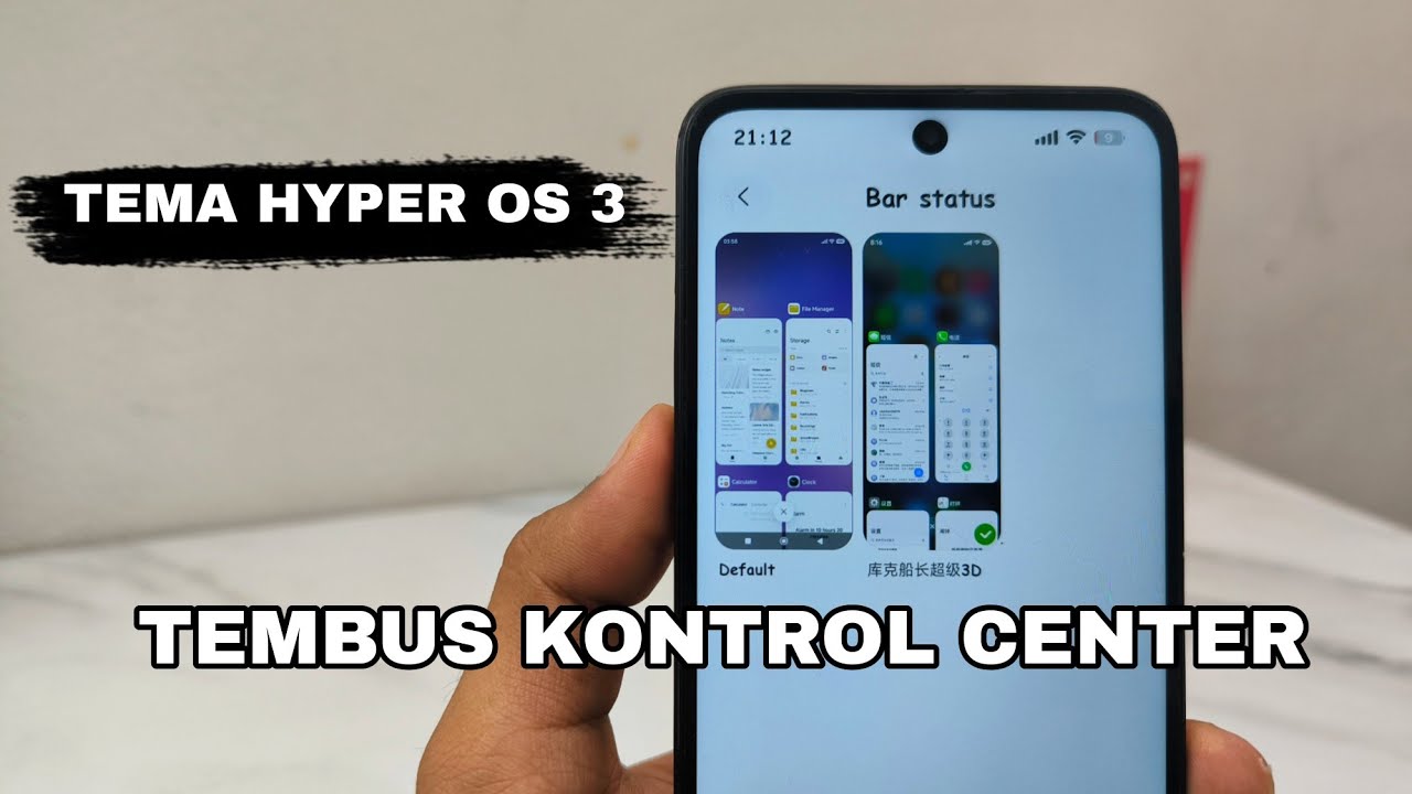 Tema Hyper OS 3 Tembus Status Bar 🌟
