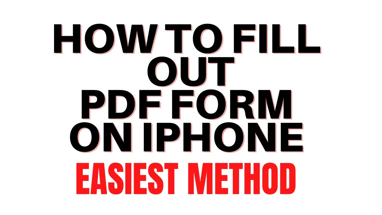 Easily Fill Out PDF Forms on Your iPhone in 2024 📱