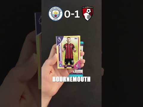 CAN I PREDICT MAN CITY vs BOURNEMOUTH using TOPPS Premier League cards!? #shorts