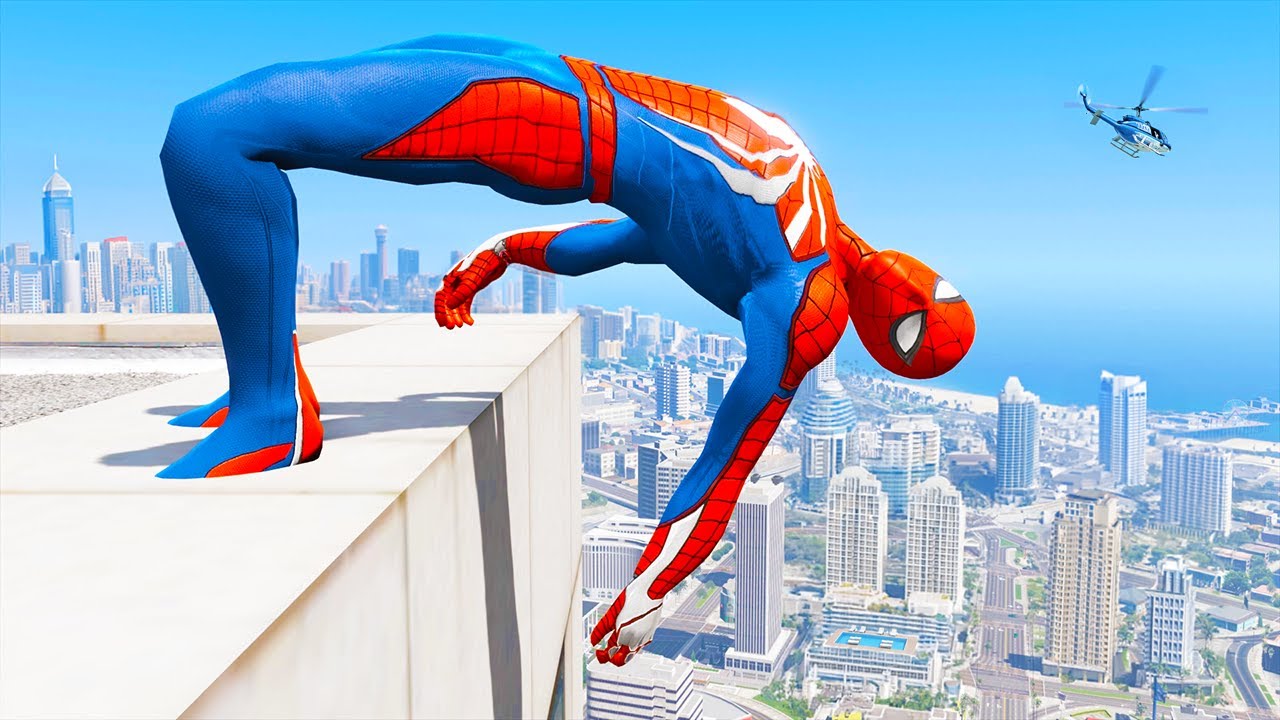 Spider-Man Fails & Crazy Jumps in GTA 5 #38 π·οΈ