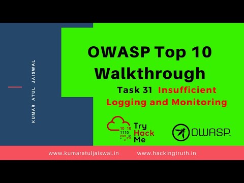 TryHackMe OWASP Top 10 Insufficient Logging and monitoring | CTF | Walkthrough