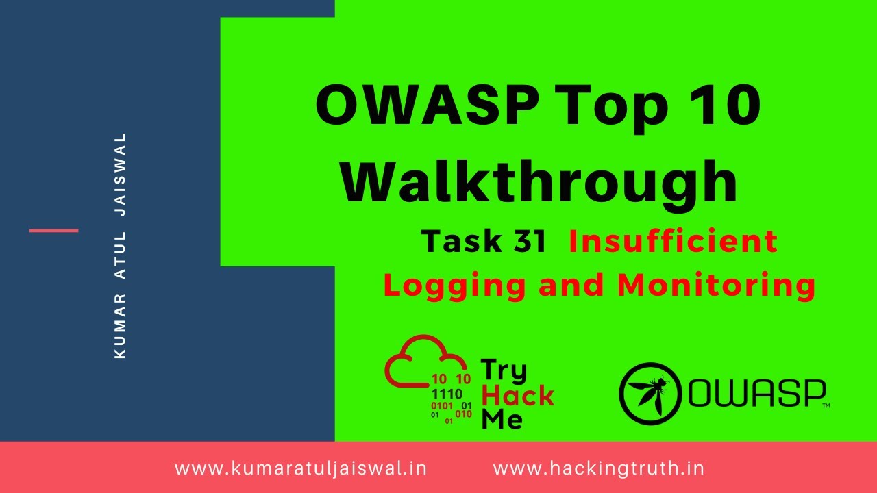 TryHackMe OWASP Top 10: Insufficient Logging and Monitoring Walkthrough