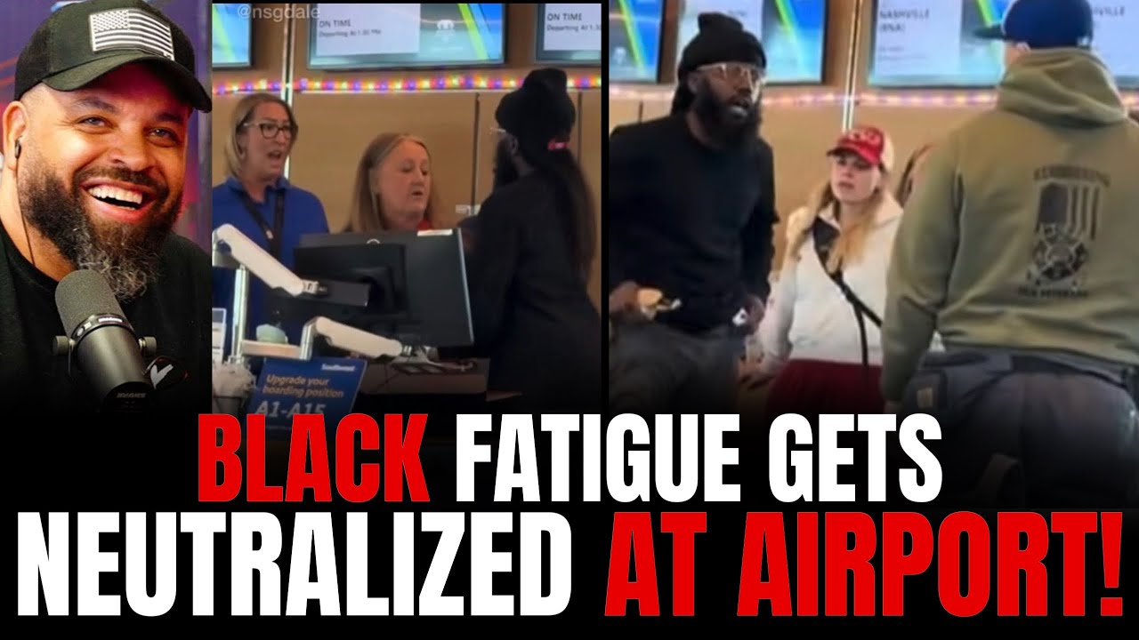 Airport Incident: Black Fatigue Threatens White Woman ✈️